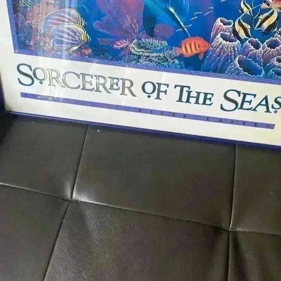 DISNEY Framed Poster "SORCERER OF SEA" BY  CHRISTIAN RIESE LASSEN. - Picture 9 of 13